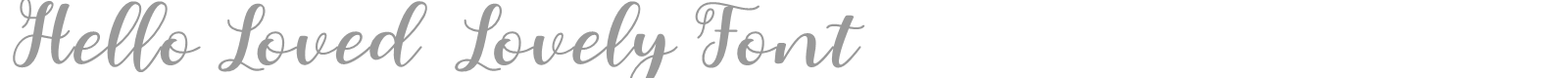 Hello Loved Lovely font preview